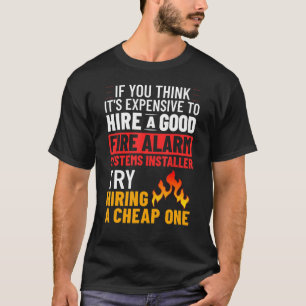 Techniker des Feueralarm-Installers House Dete T-Shirt