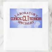TECHNIKER FÜR DAS KLINISCHE LABOR RECHTECKIGER AUFKLEBER (Tasche)