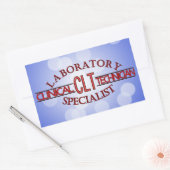 TECHNIKER FÜR DAS KLINISCHE LABOR RECHTECKIGER AUFKLEBER (Umschlag)