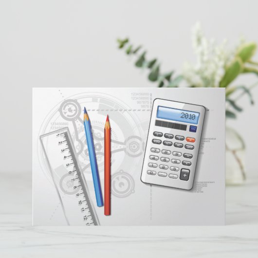 Techniker für Desktop-Einladungen Einladung (Stehend Vorderseite)