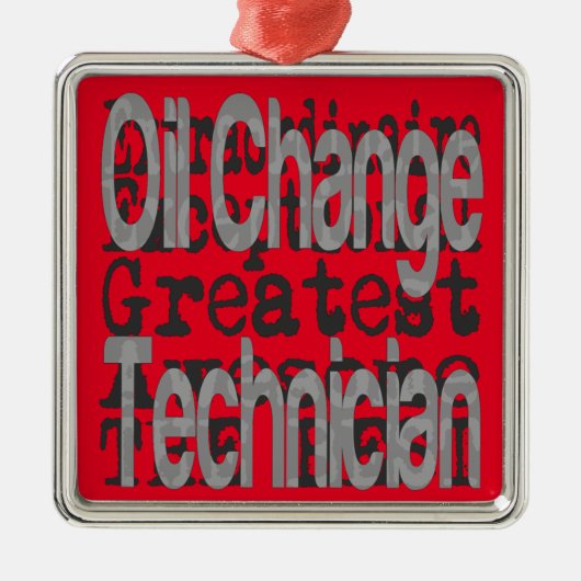 Techniker für Ölwechsel Silbernes Ornament (Vorne)