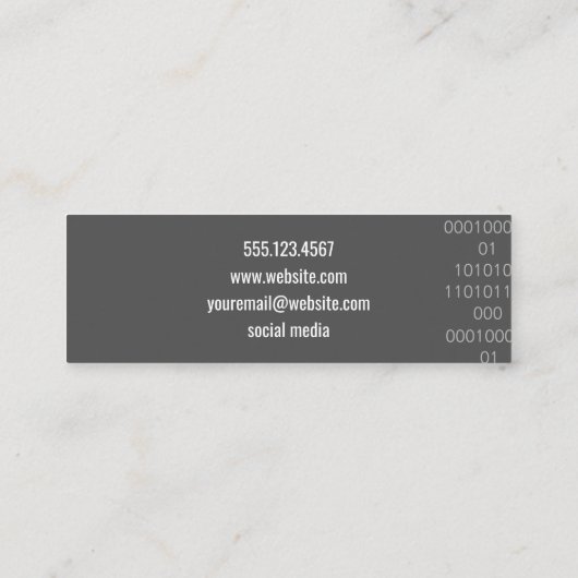 Techniker | Handschlüssel Mini Visitenkarte (Rückseite)