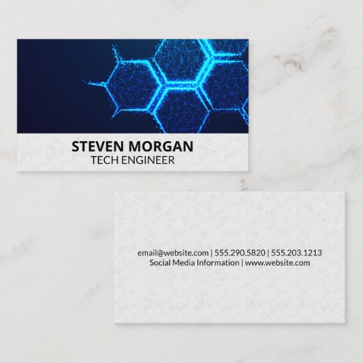 Techniker | Hintergrund der Moleküle Visitenkarte (Vorne/Hinten)