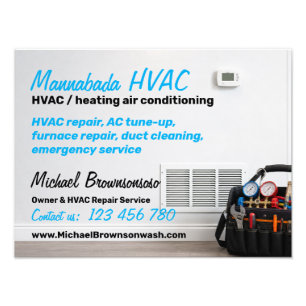 Techniker HVAC-Reparatur Heizung Kälte Fotodruck