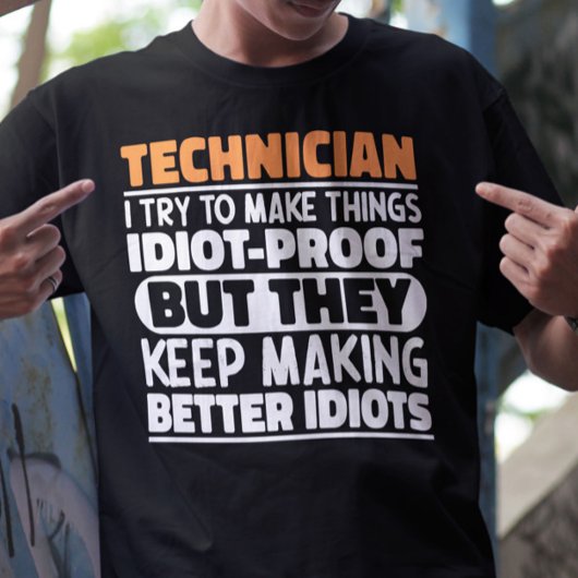 Techniker Ich versuche, Dinge Cool zu machen Lusti T-Shirt