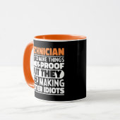 Techniker Ich versuche, Dinge Cool zu machen Lusti Tasse (Vorderseite Links)