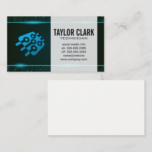 Techniker | Mikrochip Visitenkarte (Vorne/Hinten)