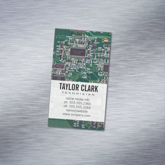 Techniker | Software Engineer Magnetische Visitenkarte (Beispiel)