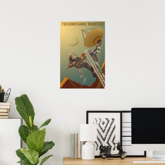 Techniker Wollte, unsere Zukunft auf Mars zu entwi Poster (Heimbüro)