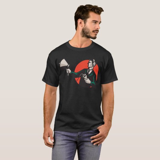 Technikeringenieur, der Sonarradar zeigt T-Shirt (Vorne ganz)