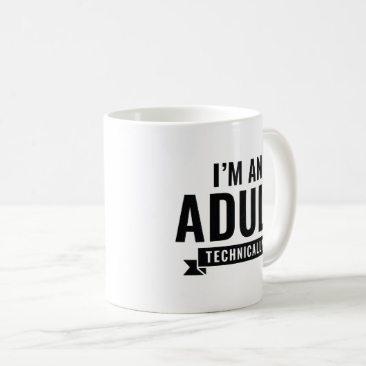 Technisch bin ich erwachsen kaffeetasse (VorderseiteRechts)