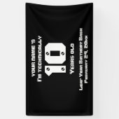 Technisch bin ich... Jahre alt Leap Year Birthday  Banner (Vertikal)