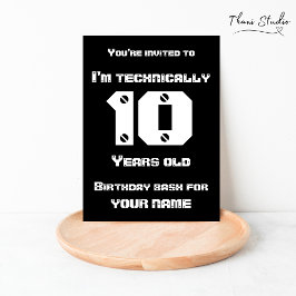 Technisch bin ich... Jahre alt Leap Year Birthday  Einladung