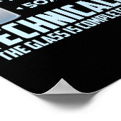 Technisch gesehen ist das Glas eine Chemie, die de Poster (Ecke)