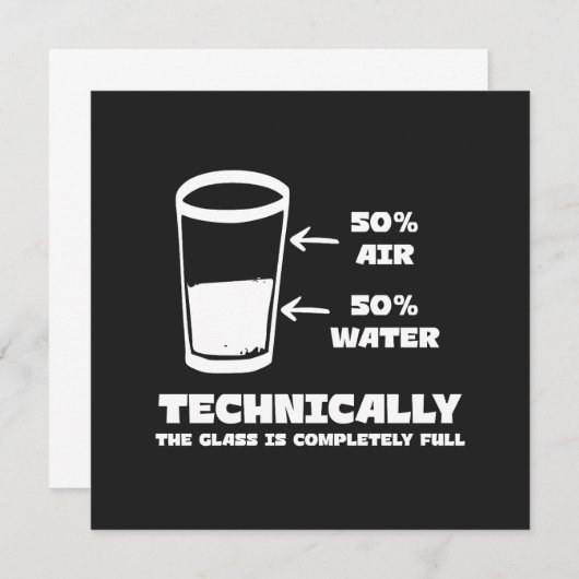 Technisch gesehen ist das Glas völlig glänzend Einladung (Vorne/Hinten)