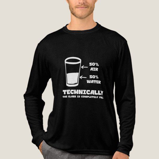 Technisch gesehen ist das Glas völlig glänzend Tri-Blend Shirt (Vorderseite)