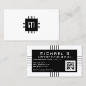 Technisch inspiriert minimalistischer Computerchip Visitenkarte (Vorne/Hinten)