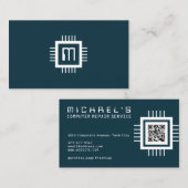 Technisch inspiriert minimalistisches Computerchip Visitenkarte (Vorne/Hinten)