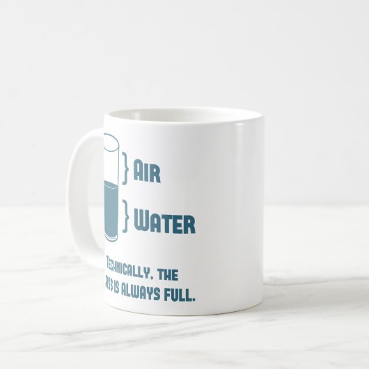 Technisch ist das Glas immer voll Kaffeetasse (Vorderseite Links)