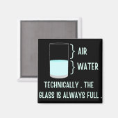Technisch ist das Glas immer voll Magnet (Vorderseite/Rückseite)