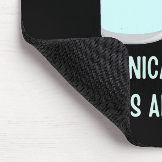 Technisch ist das Glas immer voll Mousepad (Ecke)