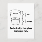 Technisch ist das Glas immer voll Postkarte (Vorderseite)