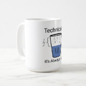 Technisch ist es immer voll kaffeetasse (Vorderseite Links)