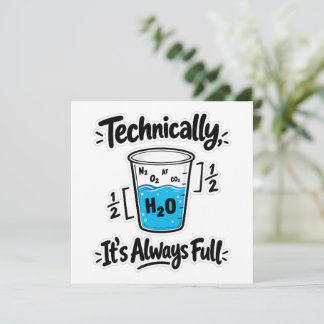 Technisch ist es immer voll Lustige Chemie-Quote Einladung