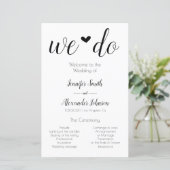 Technisch minimalistisch machen wir Hochzeitsprogr (Stehend Vorderseite)