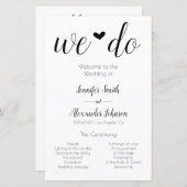 Technisch minimalistisch machen wir Hochzeitsprogr (Vorne/Hinten)