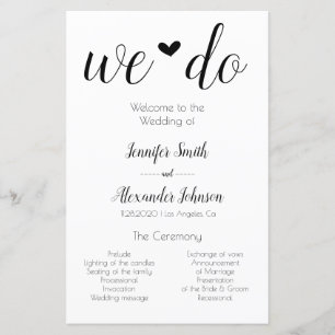 Technisch minimalistisch machen wir Hochzeitsprogr