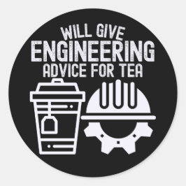 Technische Beratung für Tee Runder Aufkleber