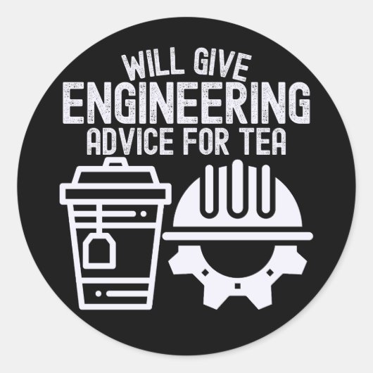 Technische Beratung für Tee Runder Aufkleber (Vorderseite)