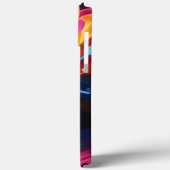 Technische Blume mit Neon Hues Case-Mate iPhone Hülle (Rückseite / Links)