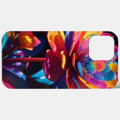 Technische Blume mit Neon Hues Case-Mate iPhone Hülle (Rückseite (Horizontal))