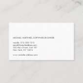 TECHNISCHE COMPUTER-SCHRIFTART-Visitenkarte Visitenkarte (Rückseite)