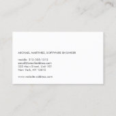 TECHNISCHE COMPUTER-SCHRIFTART-Visitenkarte Visitenkarte (Rückseite)