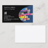 Technische farbige Computerkabel des Netzwerkingen Visitenkarte (Vorne/Hinten)