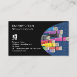 Technische farbige Computerkabel des Netzwerkingen Visitenkarte