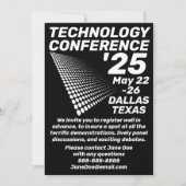 Technische Konferenz im Retro-Stil Einladung (Vorderseite)
