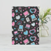 Technische Liebe Einladung (Stehend Vorderseite)