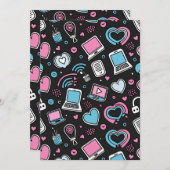 Technische Liebe Einladung (Vorne/Hinten)