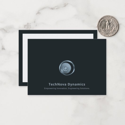 Technische Logo-Karte Mitteilungskarte (Vorderseite/Rückseite Beispiel)