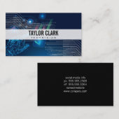 Technische Nodes und Diagramm Hintergrund Visitenkarte (Vorne/Hinten)