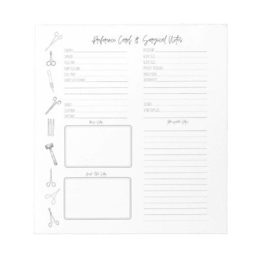 Technische Präferenzkarten Notizblock (Vorderseite)