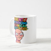 Technische Schwierigkeiten Lustiger Becher —Glitch Kaffeetasse (Vorderseite Links)