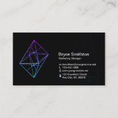 Technische Start-up-Black-Business-Karte mit eigen Visitenkarte (Rückseite)