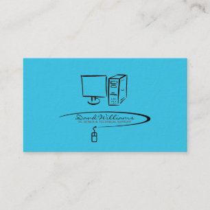 Technische Support-/Reparaturbetriebskarte (Blaue Visitenkarte