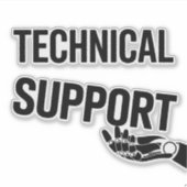 TECHNISCHE UNTERSTÜTZUNG AUFKLEBER (Vorderseite)