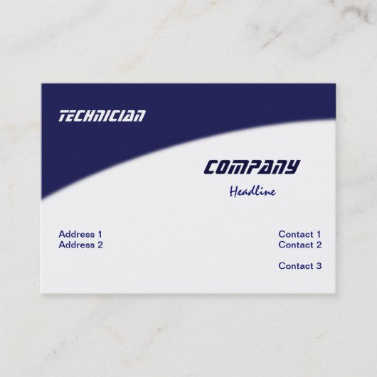 Technische Visitenkarte (Vorderseite)